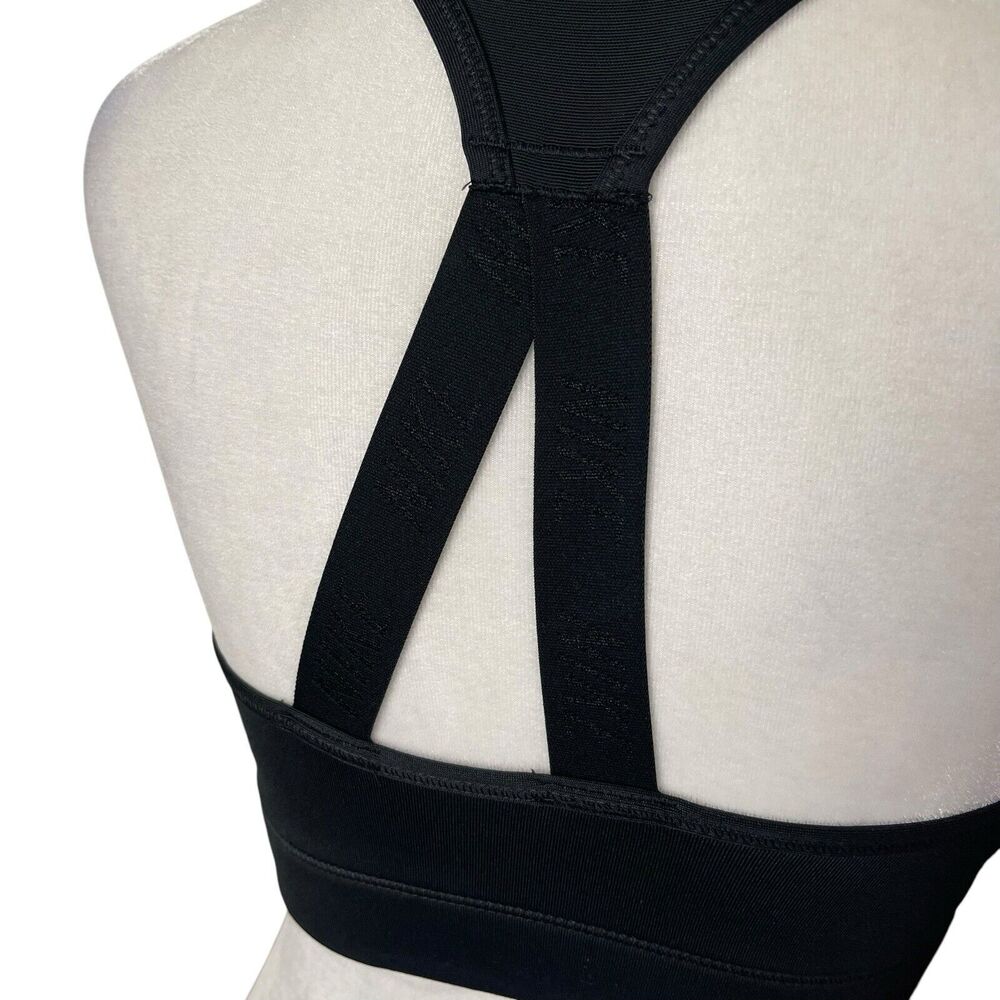 Nike Small Victory Compression Sports Bra Black Logo Straps Medium Impact - Picture 9 of 9